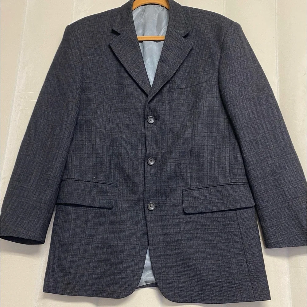 Oscar de la Renta Men’s Blazer Suit Jacket Sport Coat Size 40R 100% Wool Classic